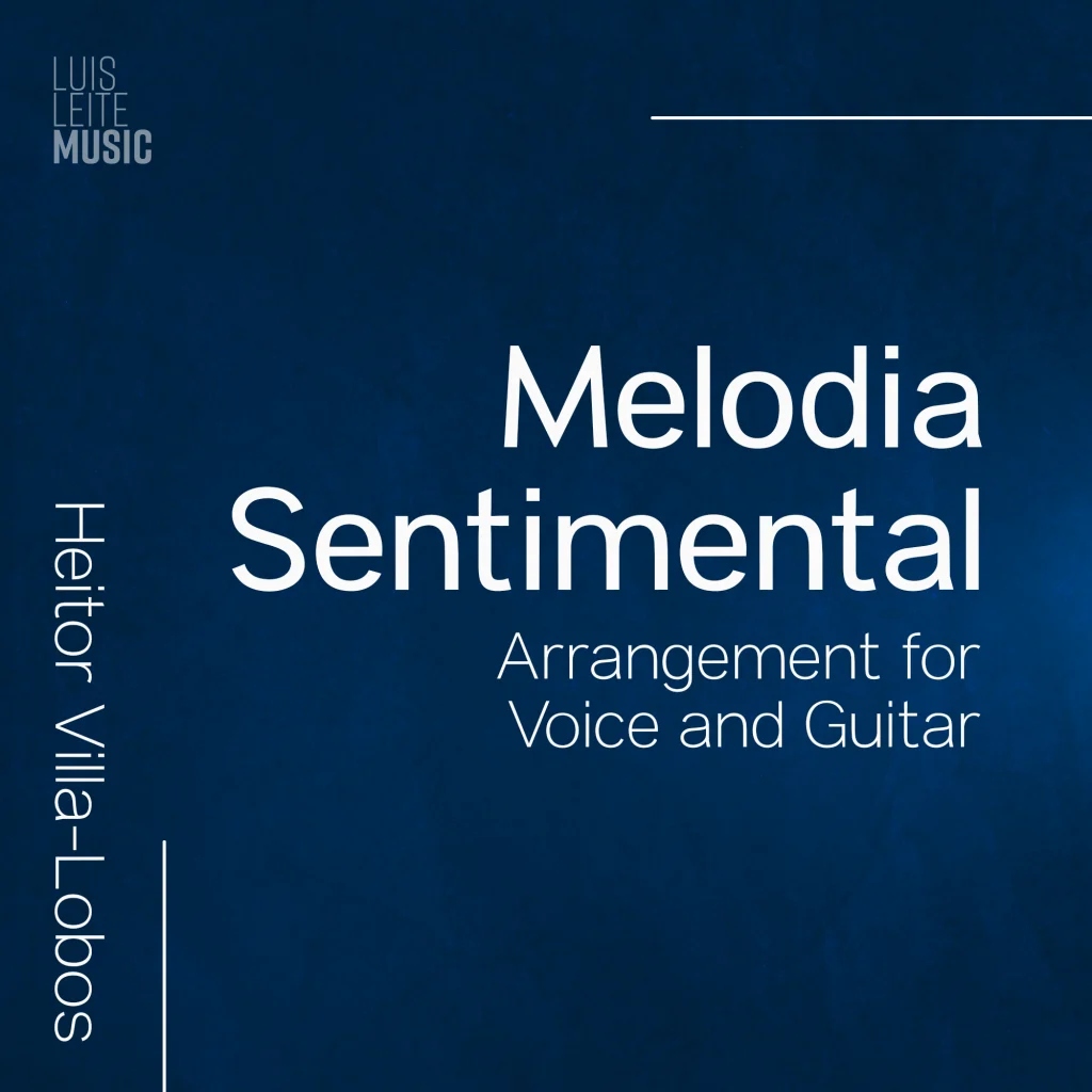 Melodia Sentimental (Voz e Violão), capa da partitura, edição Luis Leite