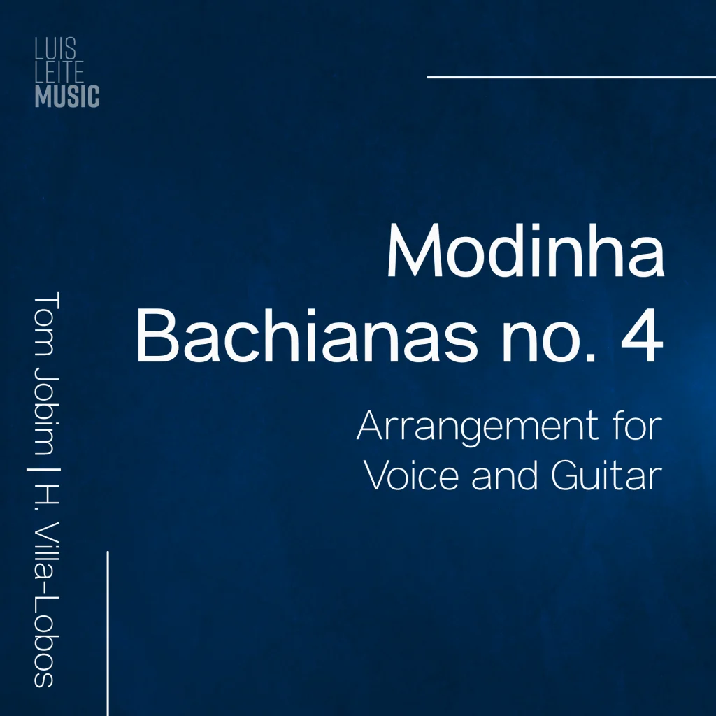 Modinha e Bachianas no. 4 (Voz e Violão), capa da partitura, edição Luis Leite