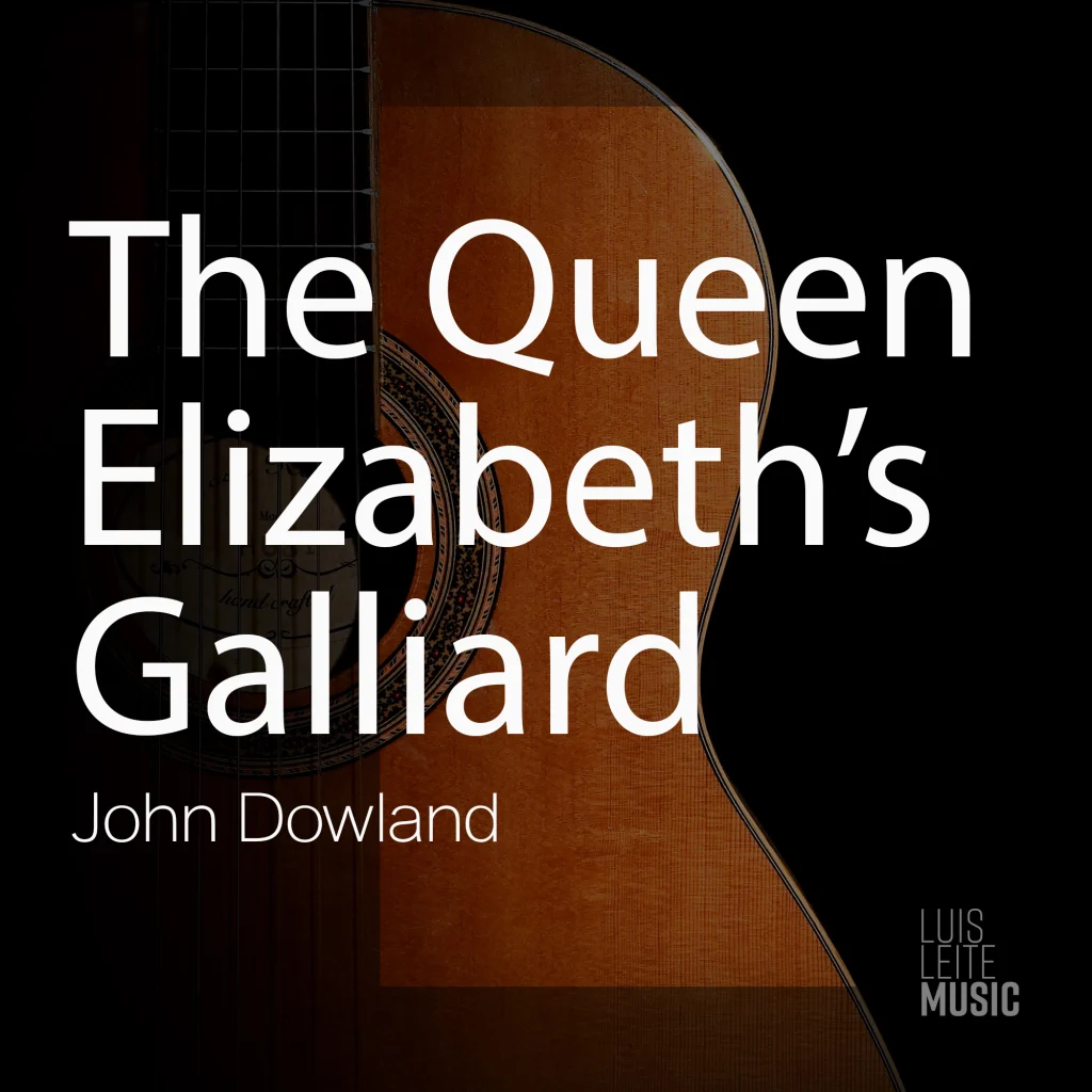 The Queen Elizabeth’s Galliard, capa da partitura, edição Luis Leite