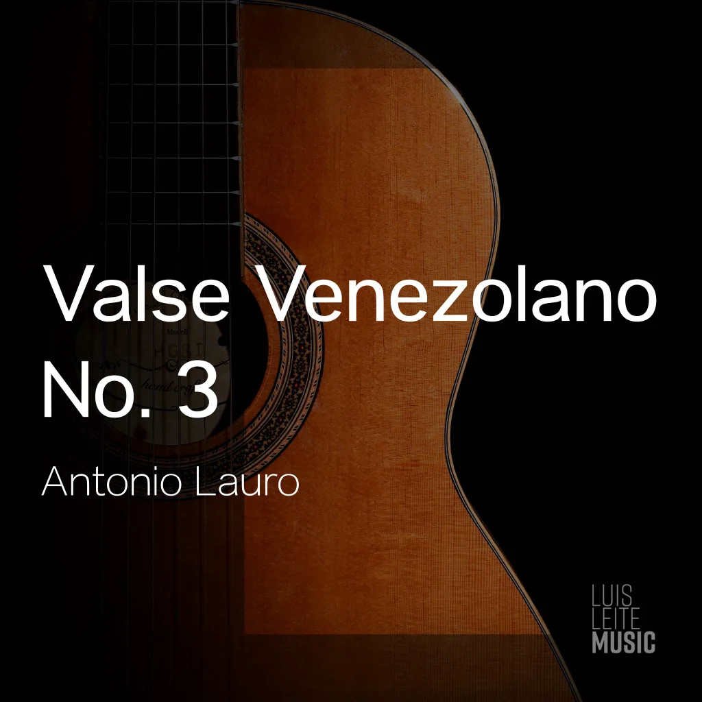 Valse Venezolano No. 3, capa da partitura, edição Luis Leite